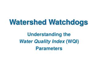 Watershed Watchdogs