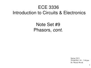 ECE 3336 Introduction to Circuits &amp; Electronics