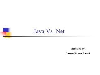 Java Vs .Net