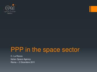 PPP in the space sector