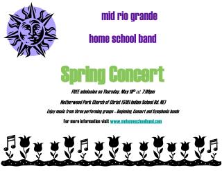 mid rio grande home school band Spring Concert