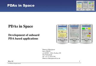 PDAs in Space