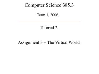 Computer Science 385.3