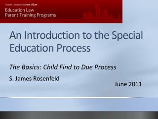 An Introduction to the Special Education Process