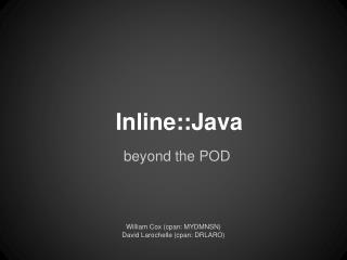 Inline::Java