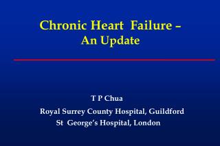 Chronic Heart Failure – An Update