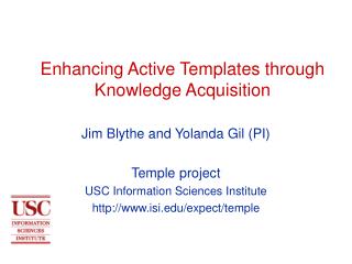 Enhancing Active Templates through Knowledge Acquisition