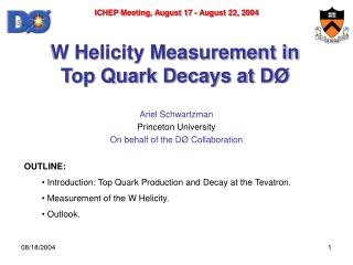W Helicity Measurement in Top Quark Decays at D Ø
