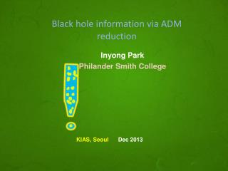 Black hole information via ADM reduction