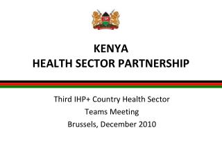 KENYA HEALTH SECTOR PARTNERSHIP