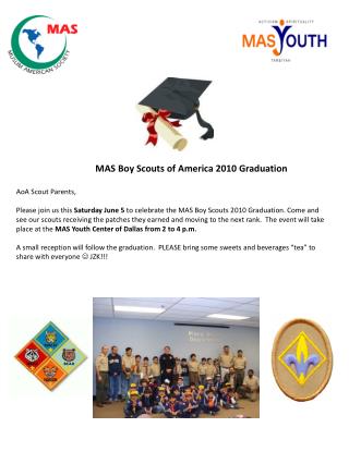 MAS Boy Scouts of America Graduation Saturday June 5_2010