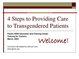 4 Steps to Providing Care to Transgendered Patients