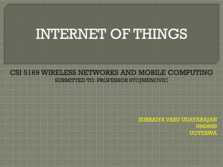 INTERNET OF THINGS