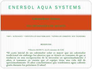 E N E R S O L A Q U A S Y S T E M S