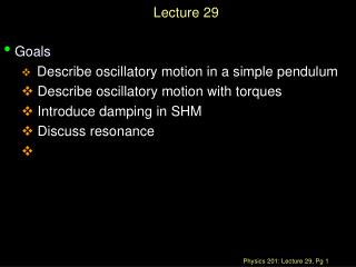 Lecture 29