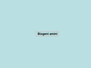 Biogeni amini