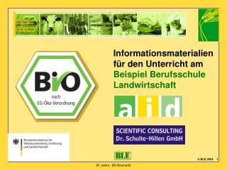 Informationsmaterialien für den Unterricht am Beispiel Berufsschule Landwirtschaft