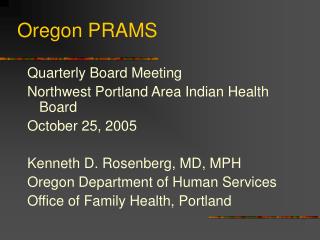 Oregon PRAMS