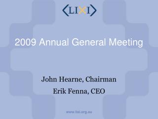 2009 Annual General Meeting