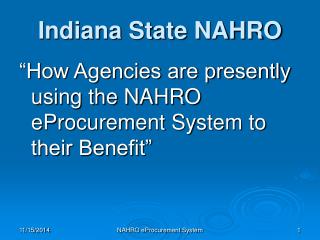 Indiana State NAHRO