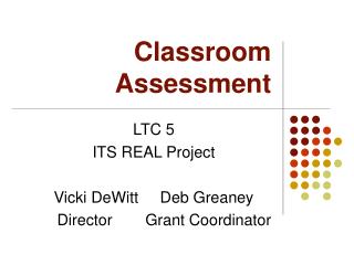 Classroom Assessment