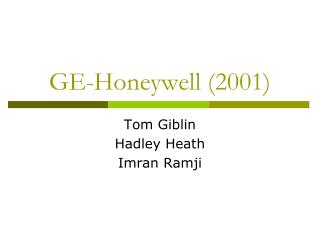 GE-Honeywell (2001)