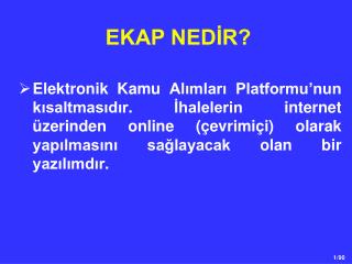 EKAP NEDİR?