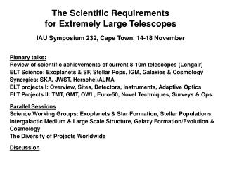 The Scientific Requirements for Extremely Large Telescopes