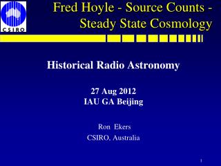 Fred Hoyle - Source Counts - Steady State Cosmology