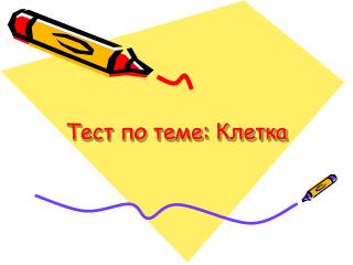 Тест по теме: Клетка