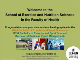 Welcome to the School of Exercise and Nutrition Sciences in the Faculty of Health
