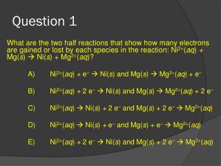 Question 1