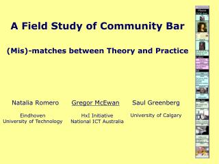 A Field Study of Community Bar (Mis)-matches between Theory and Practice