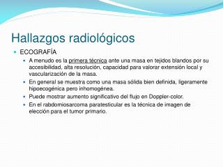 Hallazgos radiológicos