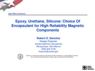 Epoxy, Urethane, Silicone: Choice Of Encapsulant for High Reliability Magnetic Components