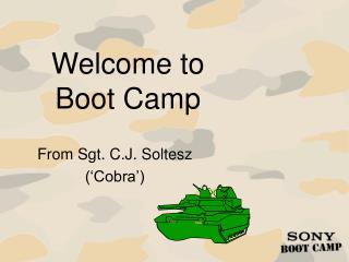 Welcome to Boot Camp