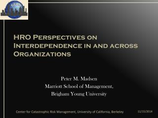 HRO Perspectives on Interdependence in and across Organizations