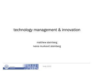 technology management &amp; innovation