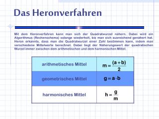 Das Heronverfahren