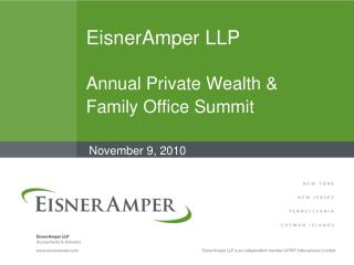 EisnerAmper LLP Annual Private Wealth &amp; Family Office Summit