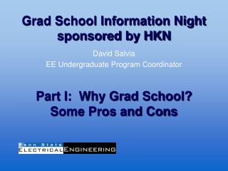 Grad School Information Night sponsored by HKN