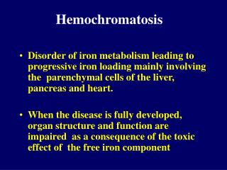 Hemochromatosis