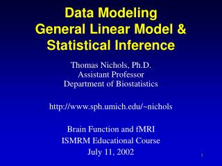 Data Modeling General Linear Model &amp; Statistical Inference