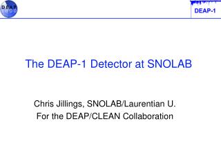 The DEAP-1 Detector at SNOLAB