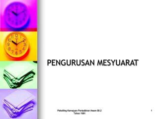 PENGURUSAN MESYUARAT