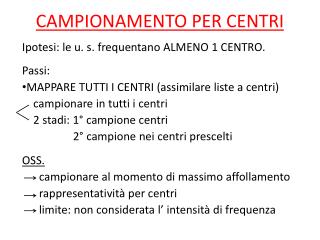 CAMPIONAMENTO PER CENTRI