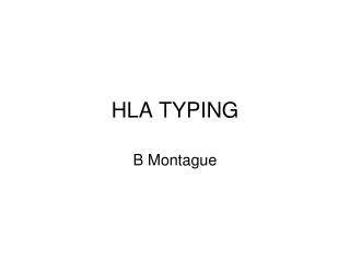 HLA TYPING