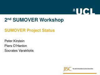 2 nd SUMOVER Workshop SUMOVER Project Status