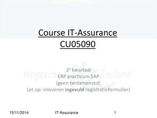 Course IT-Assurance CU05090