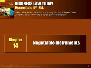 Negotiable Instruments